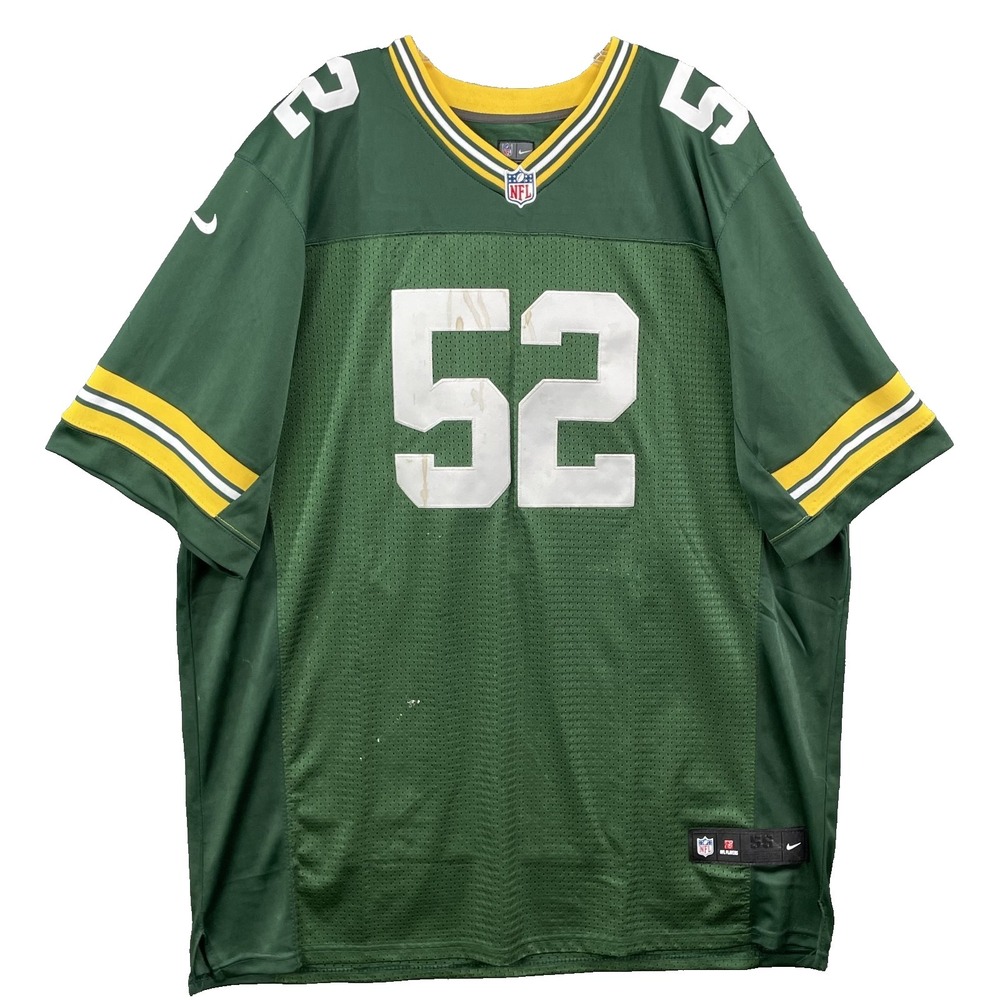 Nike NFL Green Bay Packers Jersey Men's 56 Clay Mathews #52 Football Sportswear